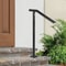 Iron Stair Handrail, Step Railing, Black Powder-Coated Sturdy Outdoor Indoor Safety Railing with Floor Mount