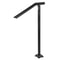 Iron Stair Handrail, Step Railing, Black Powder-Coated Sturdy Outdoor Indoor Safety Railing with Floor Mount
