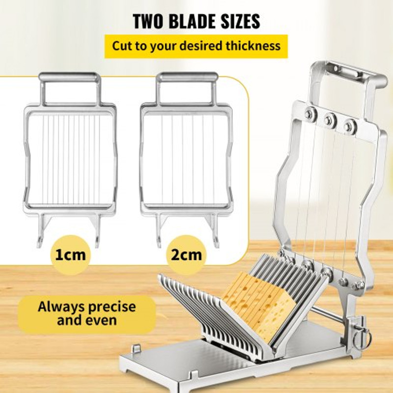 Commercial Cheese Slicer Aluminum Alloy Cheese Cutter With Replaceable Wire For Thick Slices Stainl 4