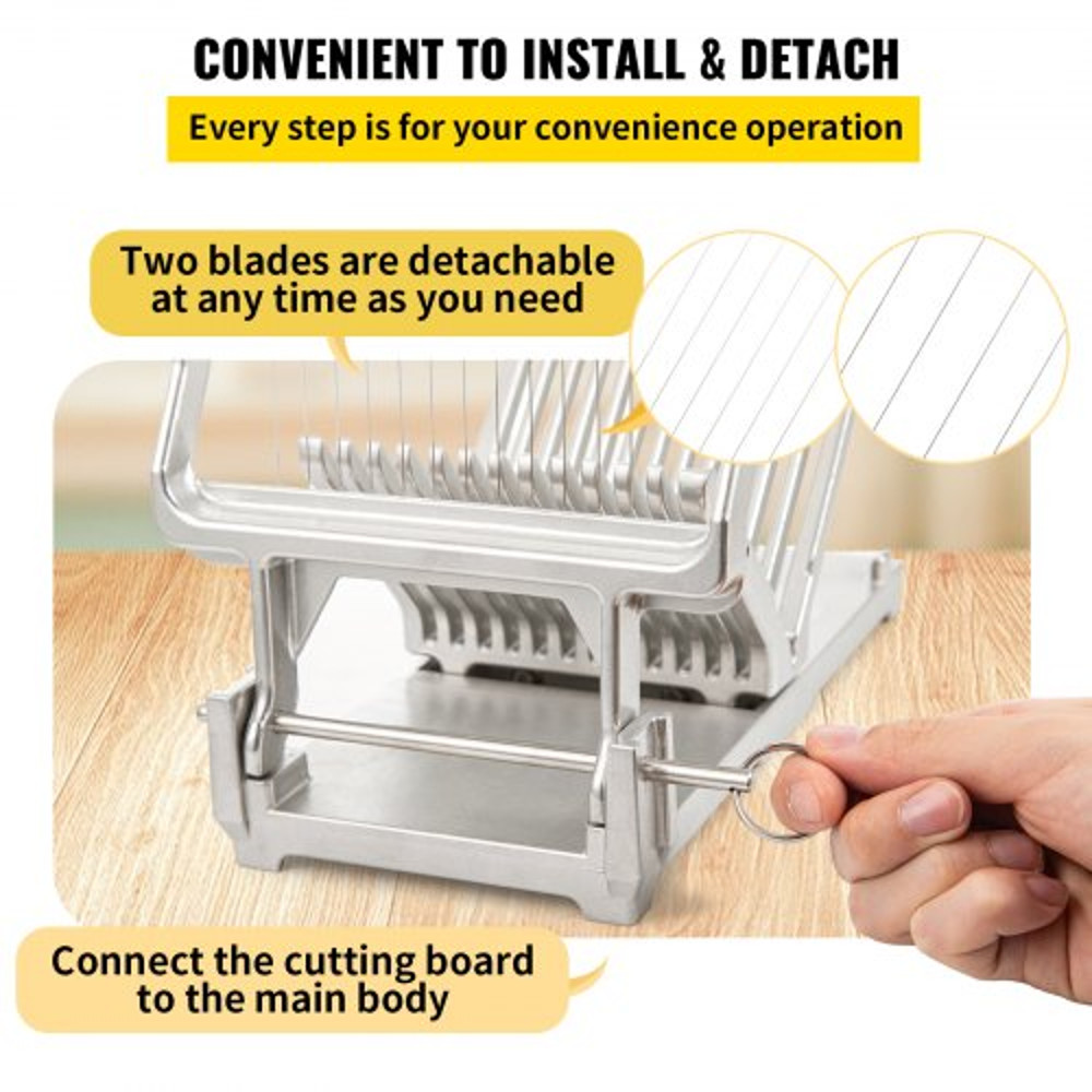 Commercial Cheese Slicer Aluminum Alloy Cheese Cutter With Replaceable Wire For Thick Slices Stainl 6