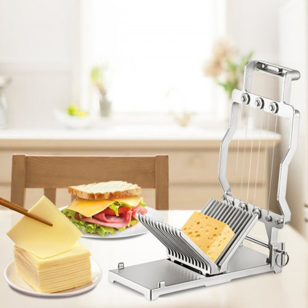 Commercial Cheese Slicer Aluminum Alloy Cheese Cutter With Replaceable Wire For Thick Slices Stainl 0