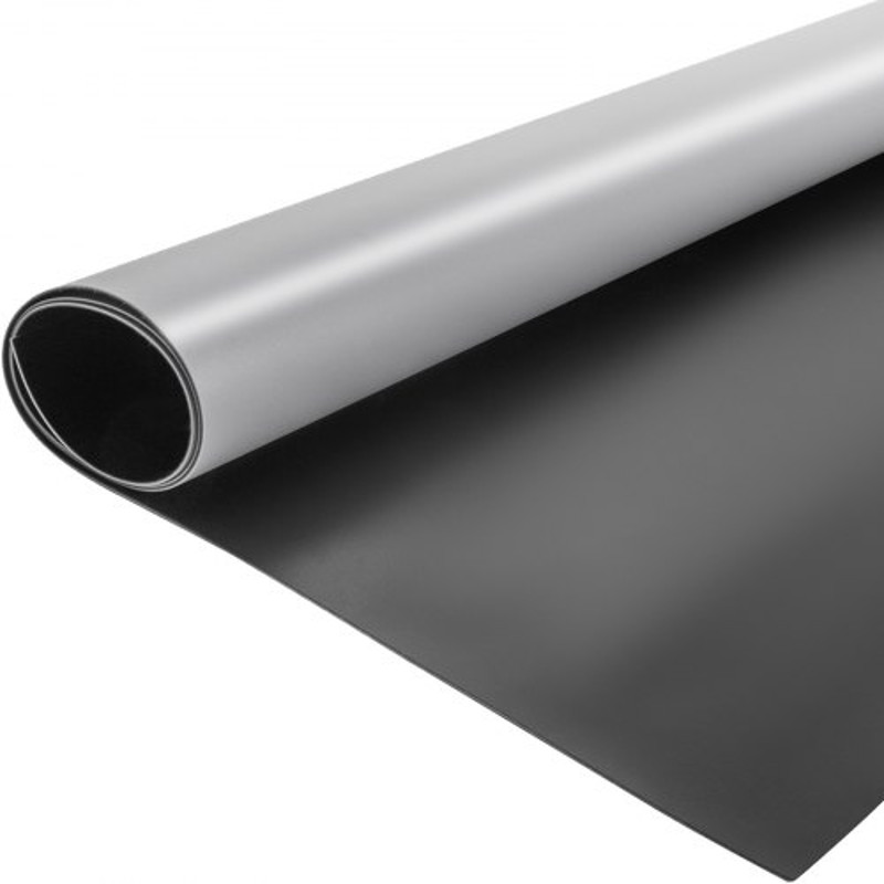 Portable Practice Dance Floor Roll, Grey/Black PVC Non-Slide Ballet Mat, Wearproof & Easy-Clean Dance Flooring