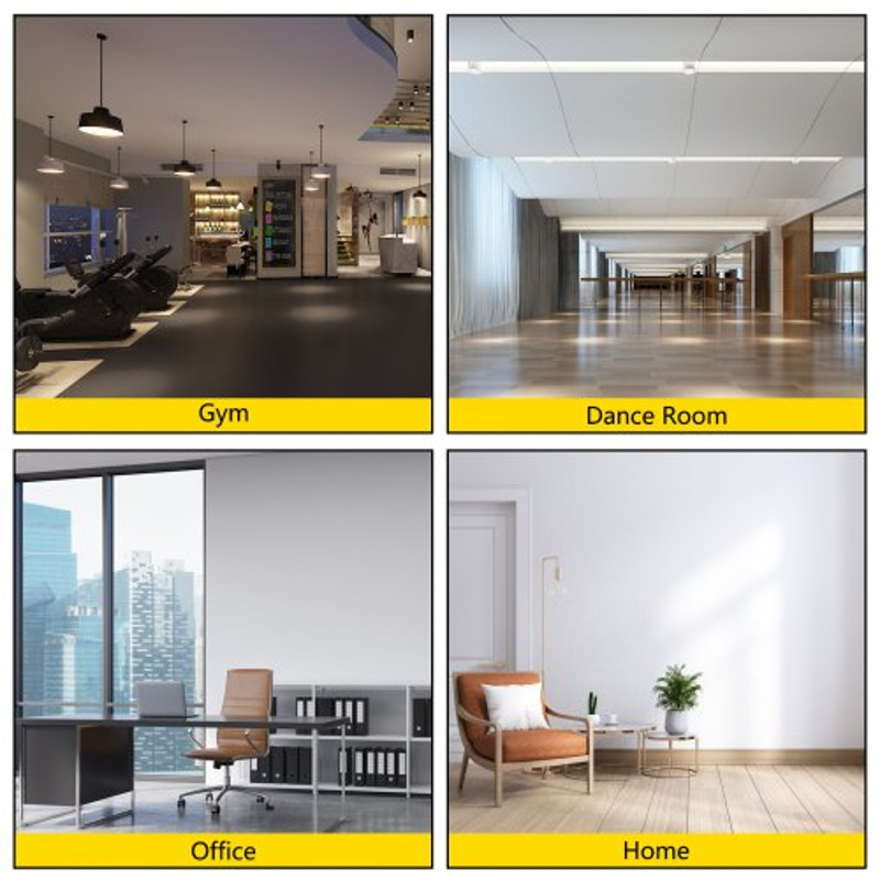 Portable Practice Dance Floor Roll, Grey/Black PVC Non-Slide Ballet Mat, Wearproof & Easy-Clean Dance Flooring