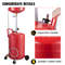 Waste Oil Drain Tank, Portable Air Operated Oil Drainer with Adjustable Funnel, Pressure Regulating Valve