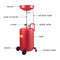 Waste Oil Drain Tank, Portable Air Operated Oil Drainer with Adjustable Funnel, Pressure Regulating Valve