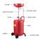 Waste Oil Drain Tank, Portable Air Operated Oil Drainer with Adjustable Funnel, Pressure Regulating Valve