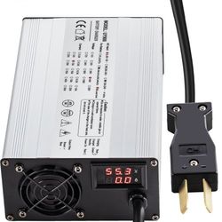 golf cart battery charger for club car ezgo yamaha, powerwise electric charger with led display & splayed plug