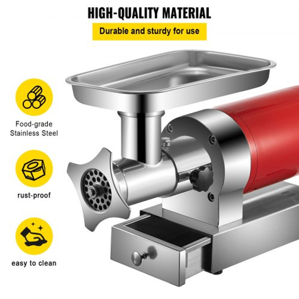 Electric Meat Grinder Machine, Meat Mincer with Sausage Maker Kit & Dual Grinding Plates, For Home & Commercial Kitchen