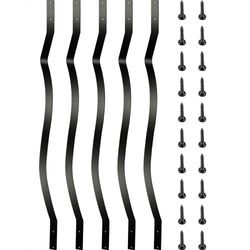 matte black aluminum alloy deck balusters, 61-pack 32.25" metal spindles for outdoor stair, porch & deck railing