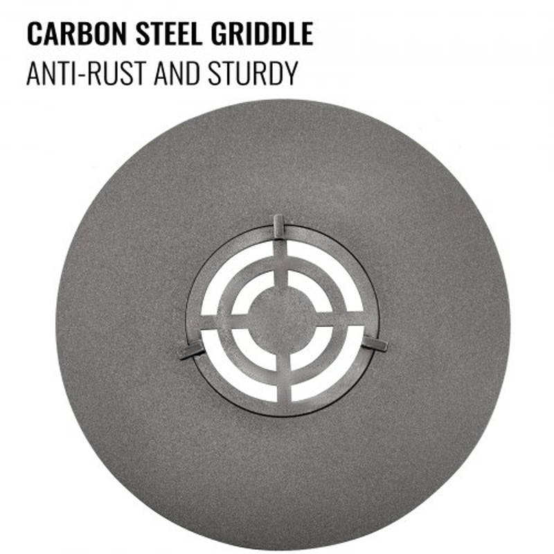 40 Carbon Steel Griddle Grill With Center Grate Easy Maintenance Grate Insert For 18 Inch Kettle BB 3