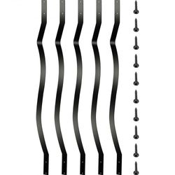 stylish matte black deck balusters, 51-pack 32.25" aluminum alloy spindles for outdoor stair, porch & deck railing