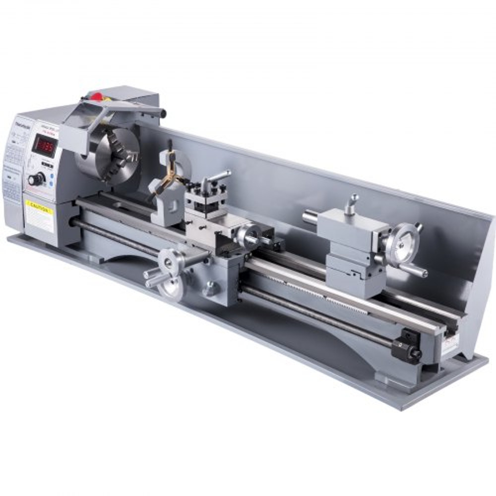 Mini Metal Lathe with Brushless Motor, Precision Metal Working Lathe, 2500 RPM Variable Speed Bench Machine