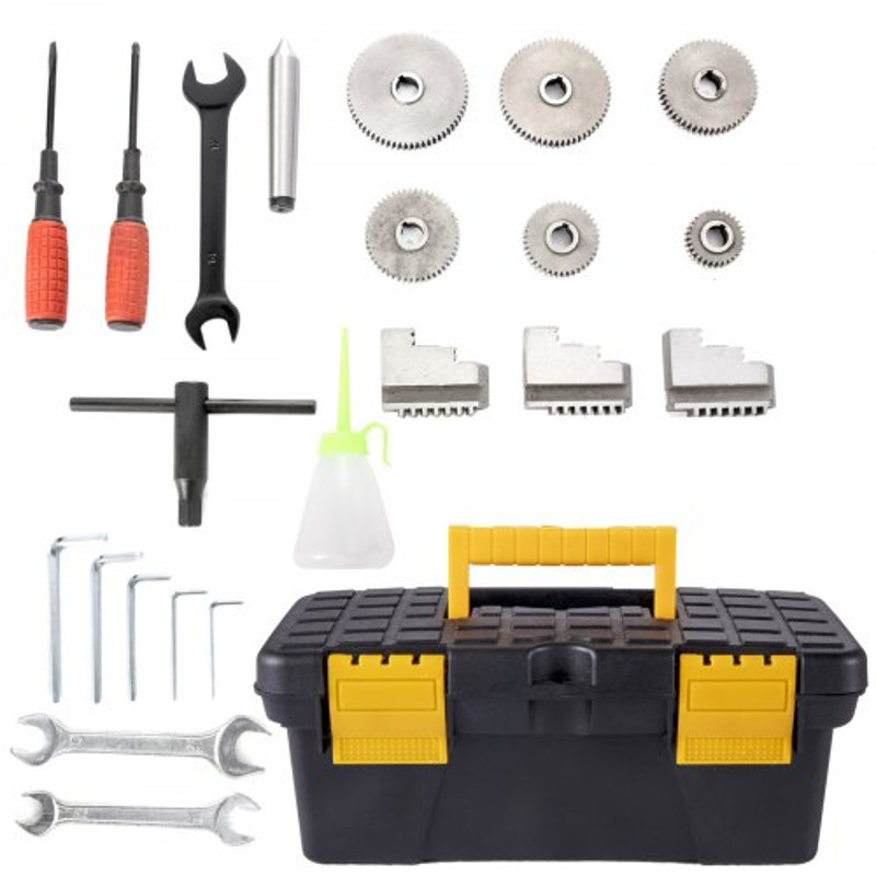 Mini Metal Lathe with Brushless Motor, Precision Metal Working Lathe, 2500 RPM Variable Speed Bench Machine