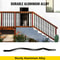 Metal Deck Balusters, Black Aluminum Alloy Stair Railing Spindles with Screws for Wood & Composite Deck, Stylish Outdoor