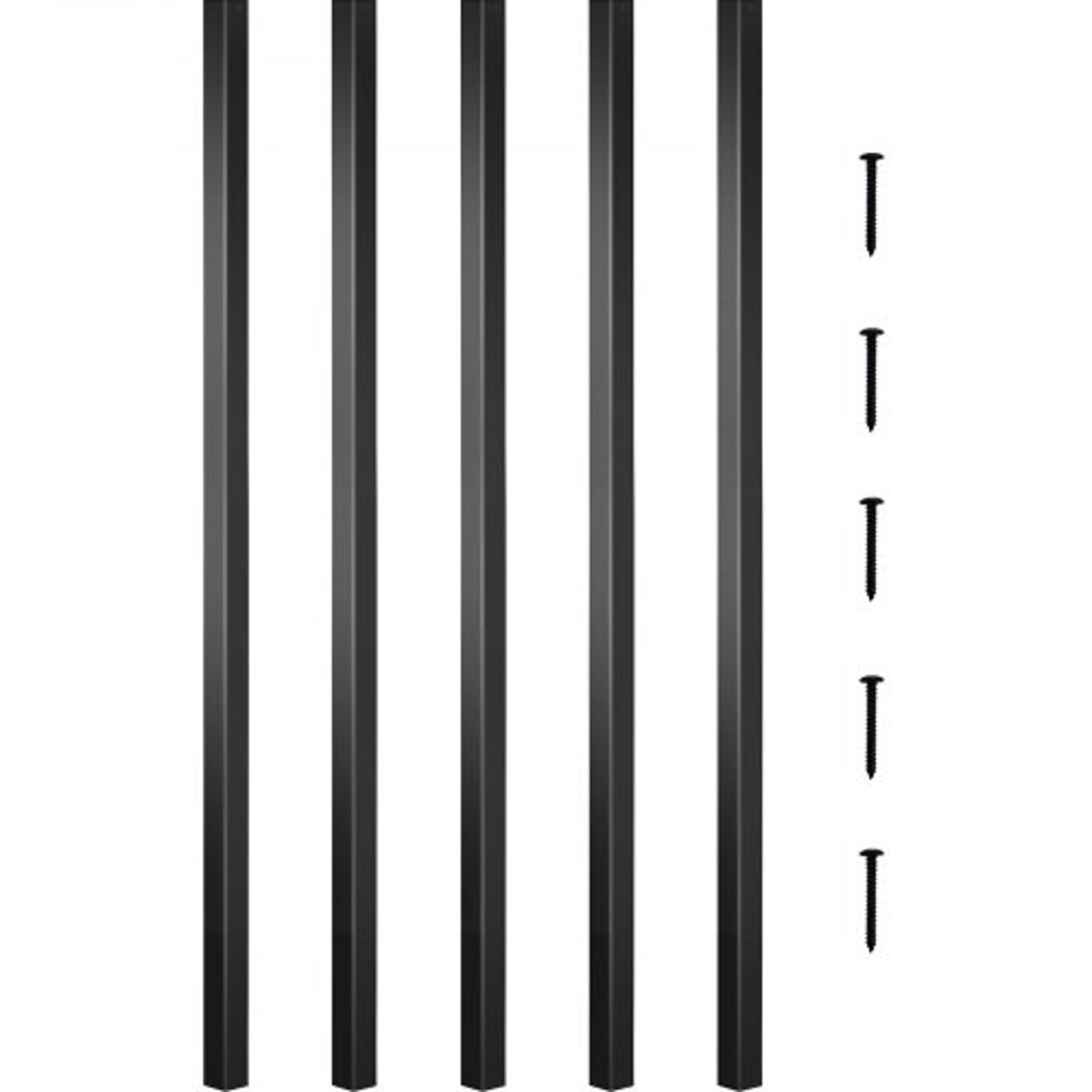 101Pack Aluminum Alloy Deck Spindles 26x075 Square Balusters For Wood Composite Deck Railings 1