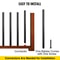 101Pack Aluminum Alloy Deck Spindles 26x075 Square Balusters For Wood Composite Deck Railings 6