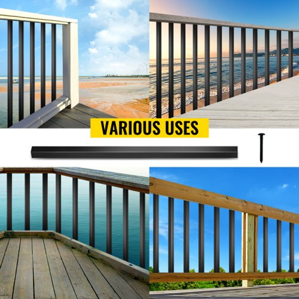101Pack Aluminum Alloy Deck Spindles 26x075 Square Balusters For Wood Composite Deck Railings 7