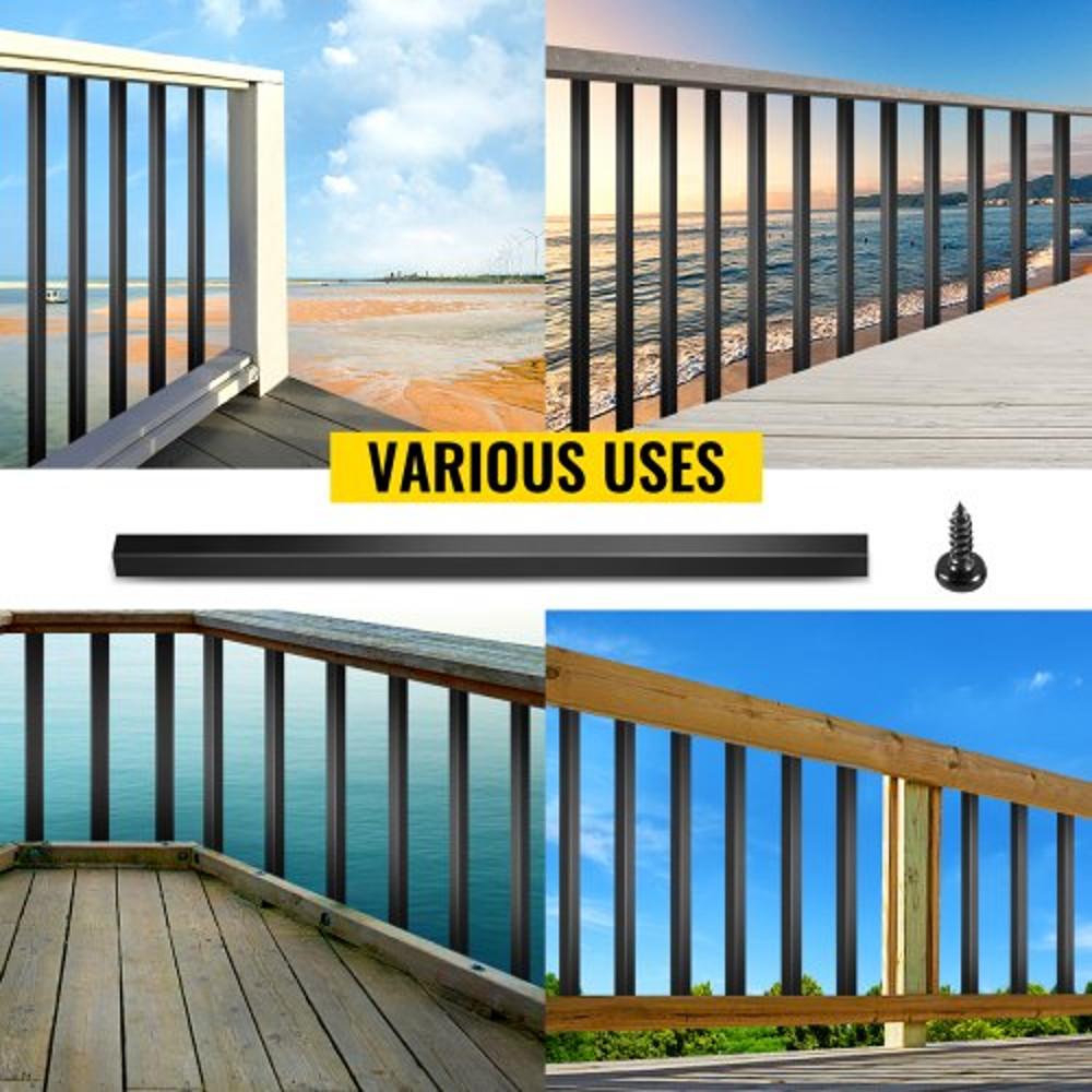 32 X 08 Aluminum Deck Balusters 101Pack PowderCoated Square Spindles For Stair Railing Porch Compo 7