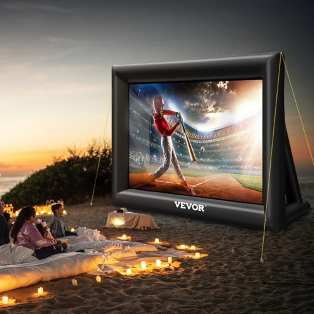 20FT Inflatable Movie Screen Giant 240 Outdoor Projection Screen With Builtin 350W Air Blower Oxfor 0