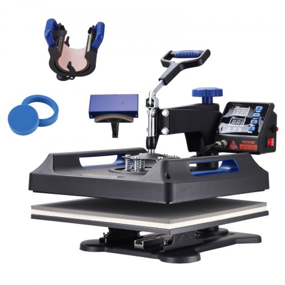 15x15 5in1 Heat Press Machine Digital Control Sublimation Printer For TShirts Hats Mugs  Plates 1