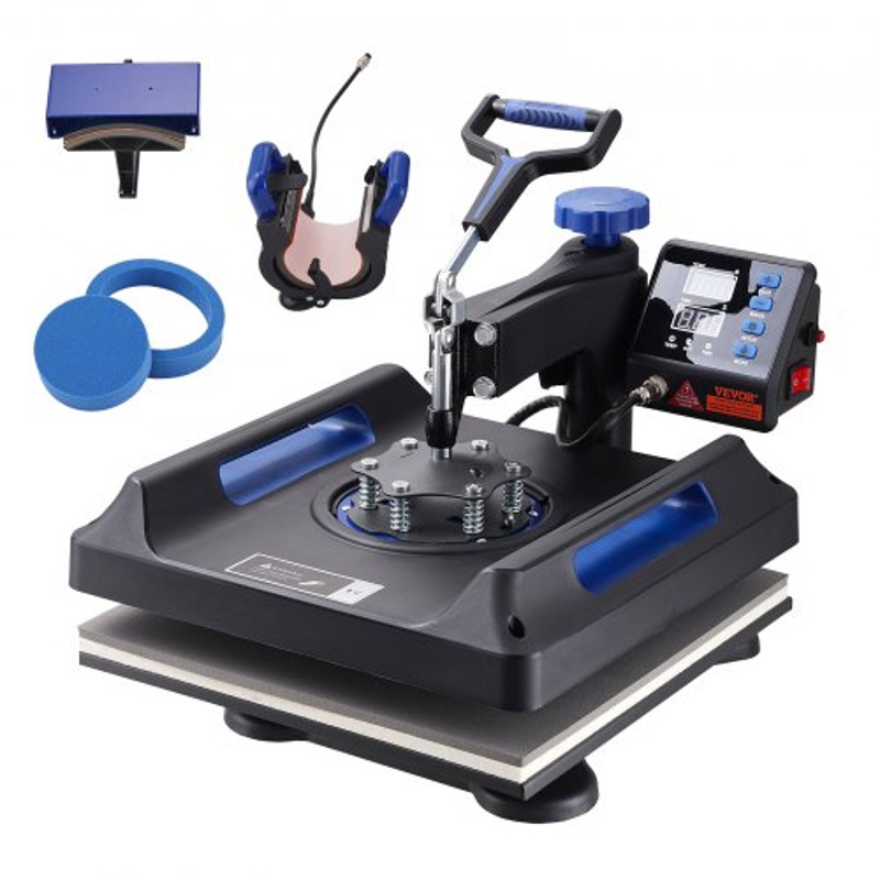 15x15 5in1 Heat Press Machine Digital Control Sublimation Printer For TShirts Hats Mugs  Plates 8