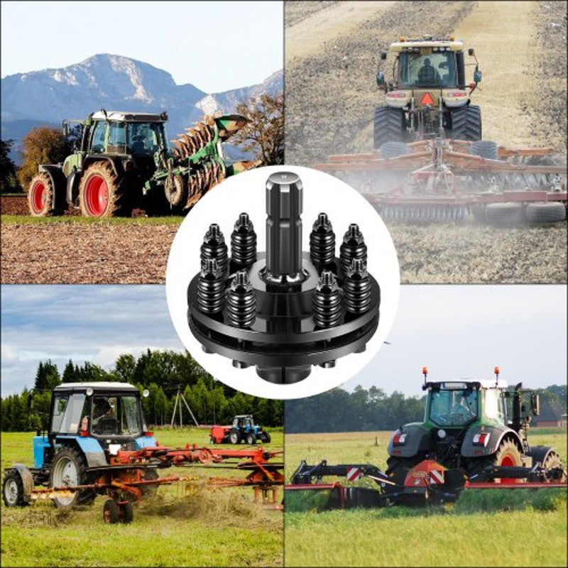 Adjustable Rotary Cutter Slip Clutch Black PTO Slip Clutch With 138 X 6 Spline Ends TorqueLimiting 2