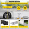 Trench Drain System with Steel Grate, Heavy-Duty HDPE Channel Drain for Garage, Garden, Driveway