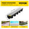 Trench Drain System with Steel Grate, Heavy-Duty HDPE Channel Drain for Garage, Garden, Driveway