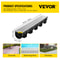 Trench Drain System with Steel Grate, Heavy-Duty HDPE Channel Drain for Garage, Garden, Driveway