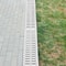 Trench Drain System with Steel Grate, Heavy-Duty HDPE Channel Drain for Garage, Garden, Driveway