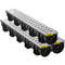 Trench Drain System with Steel Grate, Heavy-Duty HDPE Channel Drain for Garage, Garden, Driveway