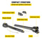 Adjustable Series PTO Shaft, Spline Tractor to Round Implement Ends, Heavy-Duty PTO Driveline, for Rotary Cutter, Brush