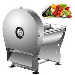 electric food slicer with stainless steel blade, adjustable thickness manual vegetable fruit slicer, non-slip feet