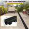 Channel Drain with Plastic Grate, HDPE Trench Drain System for Garden, Driveway, Garage, or Patio, Plastic Floor Drain