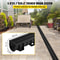 Channel Drain with Plastic Grate, HDPE Trench Drain System for Garden, Driveway, Garage, or Patio, Plastic Floor Drain