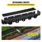 Channel Drain with Plastic Grate, HDPE Trench Drain System for Garden, Driveway, Garage, or Patio, Plastic Floor Drain