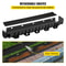 Channel Drain with Plastic Grate, HDPE Trench Drain System for Garden, Driveway, Garage, or Patio, Plastic Floor Drain