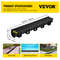 Channel Drain with Plastic Grate, HDPE Trench Drain System for Garden, Driveway, Garage, or Patio, Plastic Floor Drain