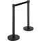 Crowd Control Stanchion Set, Retractable Black Belts & Stable Weighted Bases, Durable Queue Barrier System