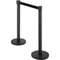 Crowd Control Stanchion Set, Retractable Black Belts & Stable Weighted Bases, Durable Queue Barrier System