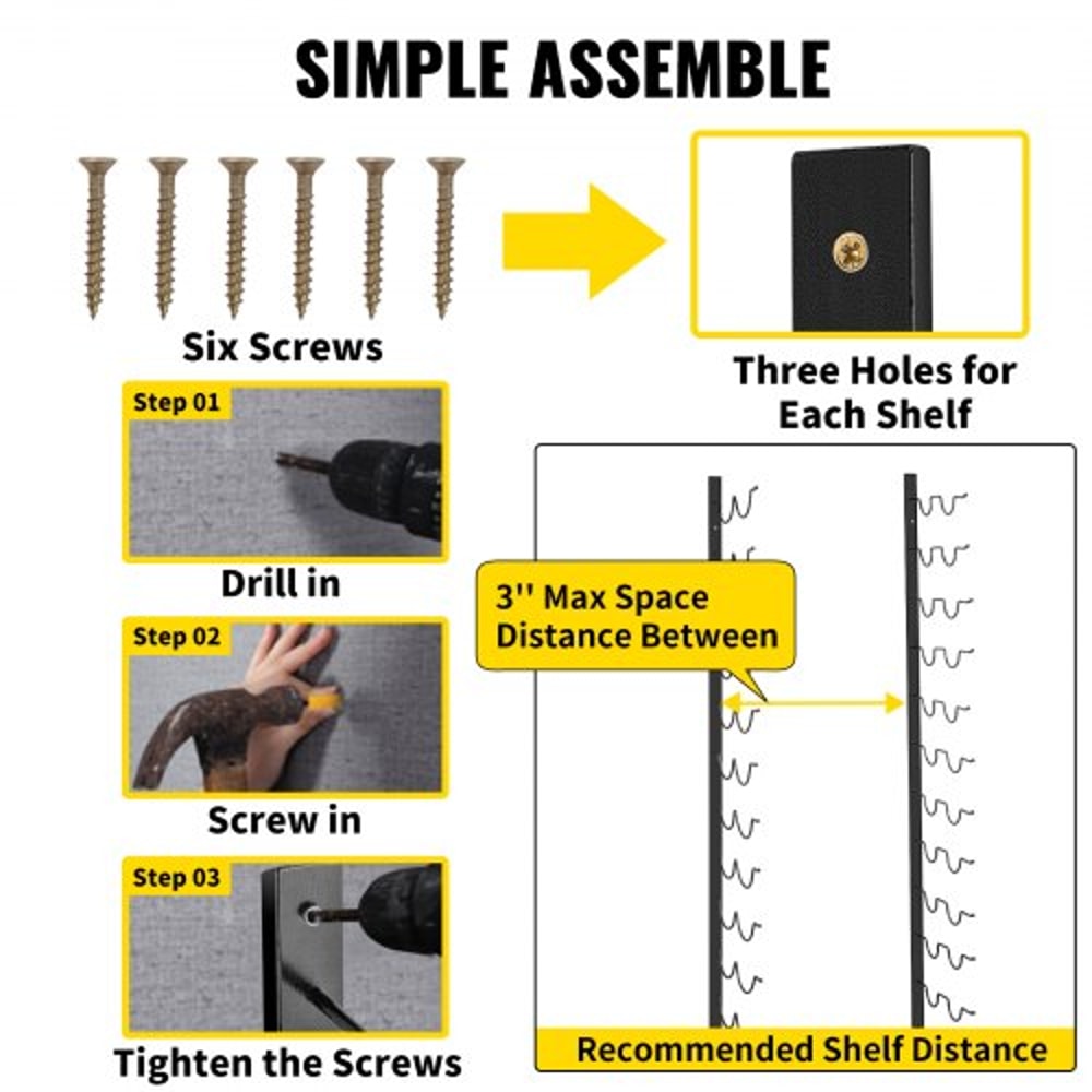 Steel Wall Mounted Wine Rack for Bottles, Forward Design Vertical Wine Bottle Holder & Towel Rack, Space-Saving Modern