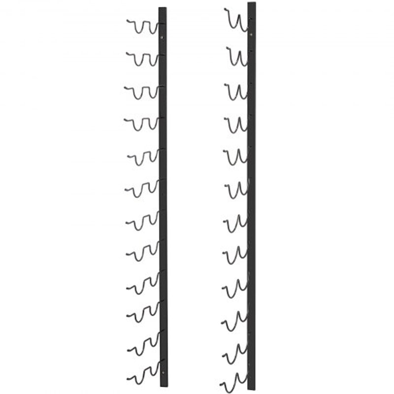 Steel Wall Mounted Wine Rack for Bottles, Forward Design Vertical Wine Bottle Holder & Towel Rack, Space-Saving Modern