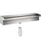 Pool Fountain Stainless Steel Pool Waterfall Spillway with Pipe Connector, Rectangular Cascade Water Feature