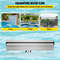 Pool Fountain Stainless Steel Pool Waterfall Spillway with Pipe Connector, Rectangular Cascade Water Feature