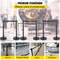 Crowd Control Stanchion Set, Black Queue Barrier with Retractable Belts & Heavy-Duty Base for Events, Airports, Theaters