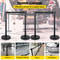 Black Crowd Control Stanchion Set 4Piece W66 Ft Retractable Belts ConcreteFilled Base For Easy Conn 2
