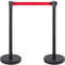 Stanchion Set With 66 Ft Retractable Belt 6Piece Crowd Control Barrier W Rubber Base HeavyDuty Ste 7