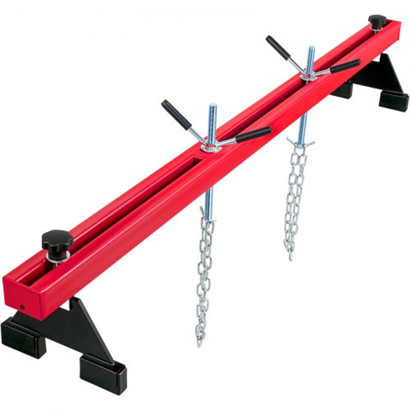 100 Lbs Capacity Engine Support Bar HeavyDuty Engine Hoist With Dual Hooks Adjustable 2Point Lift 6
