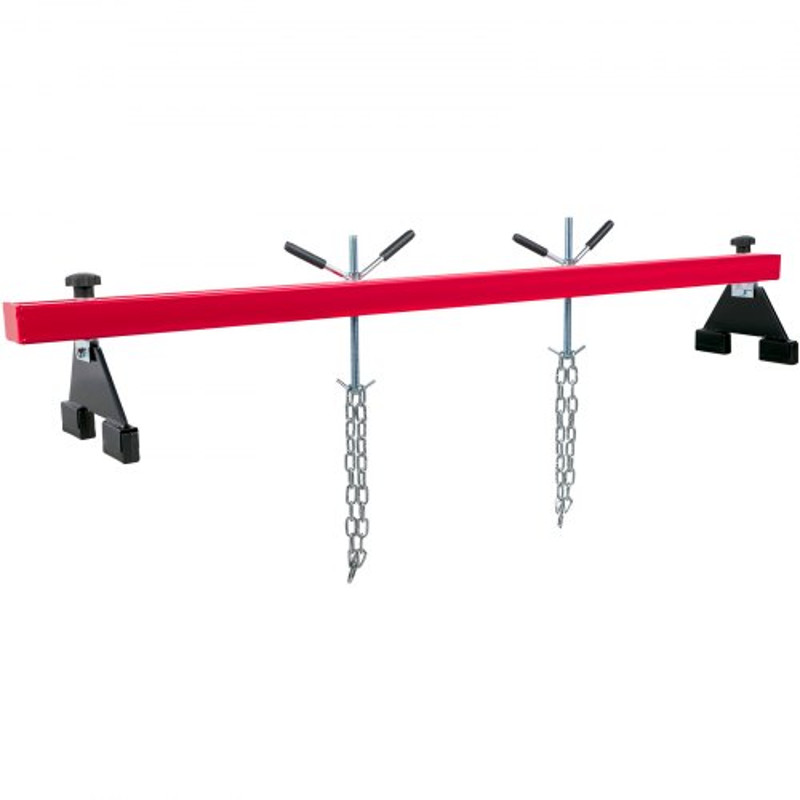 100 Lbs Capacity Engine Support Bar HeavyDuty Engine Hoist With Dual Hooks Adjustable 2Point Lift 8