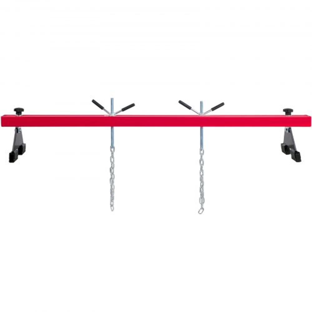 100 Lbs Capacity Engine Support Bar HeavyDuty Engine Hoist With Dual Hooks Adjustable 2Point Lift 7